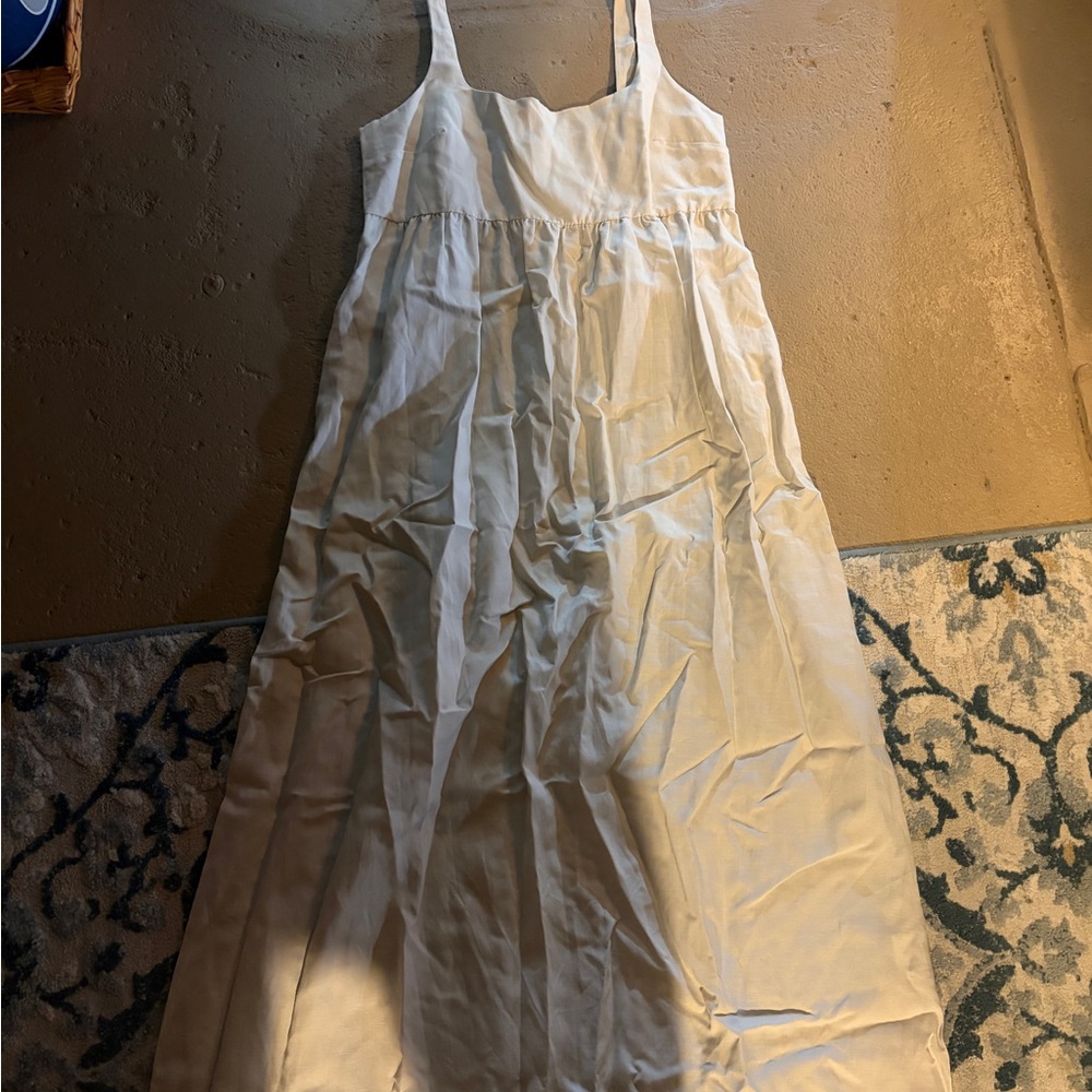 Zara White Sleeveless Maxi Dress - Picture 2 of 3